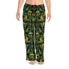 Tropical Pajama Pants for Women, Wild Animal Jungle Decor, Soft PJ Bottoms, Boho Fest Lounge Pants, Botanic Leaf Print