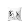 Labrador Retriever Dog Pillow, Pencil Sketch, Spun Polyester Square Pillow With Insert, 3 Sizes