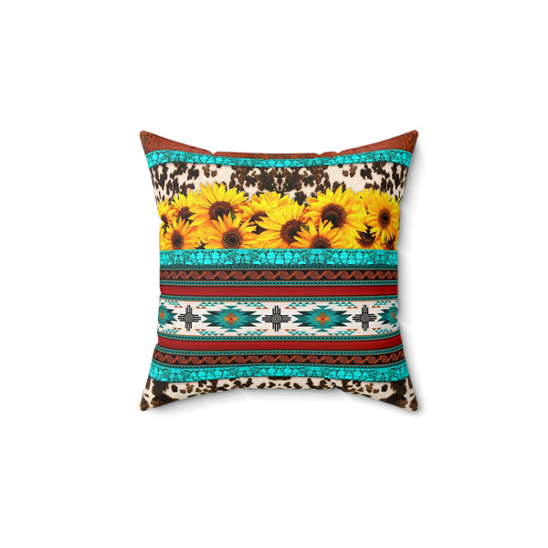 Southwestern Aztec Print Pillow with Insert, Navajo Indian Boho Pillow, Decorative Native American Throw Pillow, Unique Tribal Pillow