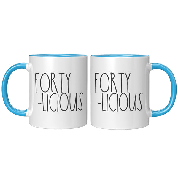 40th Birthday Gift for Women, Fortylicious, Funny Birthday Mug, Cute Gift for Her, 40 Years Old, 40th Bday, Born in 1984