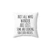 Funny Rock Collector Pillow, Geologist Gift, Geophysics Gift, Not All Who Wander are Lost, Rock Hunter Pillow With Insert, Rock Hound