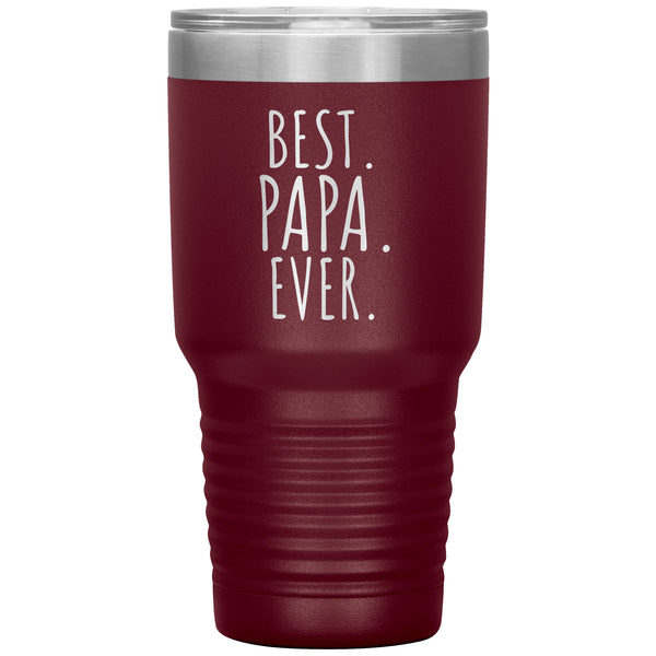 Best Papa Ever 30 oz Engraved Tumbler, Papa Gift, Grandparents Day, Gift from Granddaughter, Gift from Grandson, Grandpa Cup, Papa Tumbler