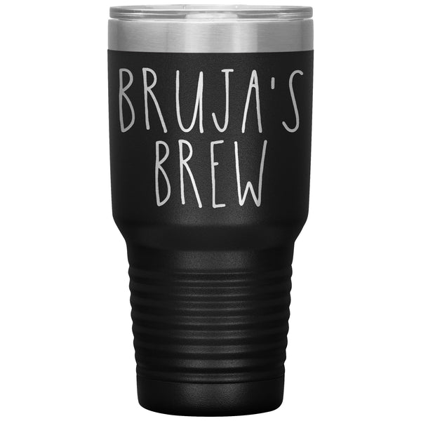 Bruja's Brew, 30 oz Tumbler, Spanish Witch, Witchy Gifts, Witch Cup, Bruja, Halloween Party, Dark Art, Goth Gift, Latina Witch, Minimalist