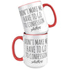 Funny Catholic Mug, Personalized Gift for Catholic Friend, Don't Make Me Have to Go to Confession, Snarky Religious Mug