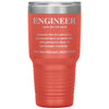 Funny Engineer Definition 30 oz Tumbler, Engineering Gifts, Snarky Engineer Cup, Graduation Gift for Engineer, Engineer Appreciation
