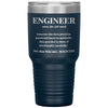 Funny Engineer Definition 30 oz Tumbler, Engineering Gifts, Snarky Engineer Cup, Graduation Gift for Engineer, Engineer Appreciation