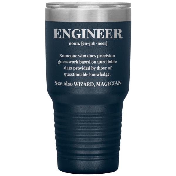 Funny Engineer Definition 30 oz Tumbler, Engineering Gifts, Snarky Engineer Cup, Graduation Gift for Engineer, Engineer Appreciation