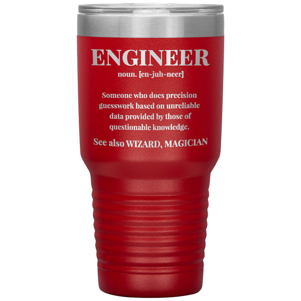 Funny Engineer Definition 30 oz Tumbler, Engineering Gifts, Snarky Engineer Cup, Graduation Gift for Engineer, Engineer Appreciation