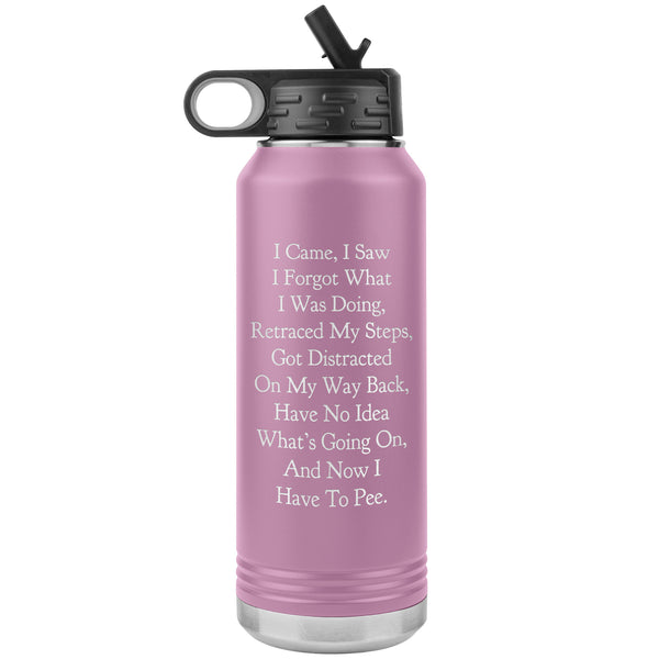 I Came I Saw Funny Senior Citizen Big 32 oz Water Bottle