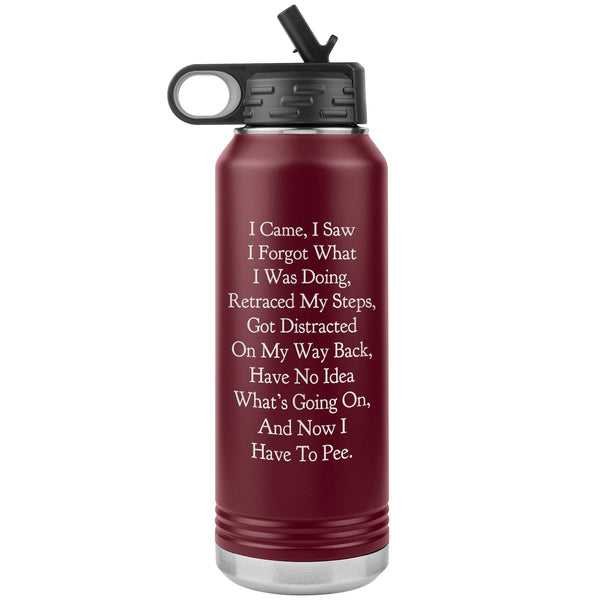 I Came I Saw Funny Senior Citizen Big 32 oz Water Bottle